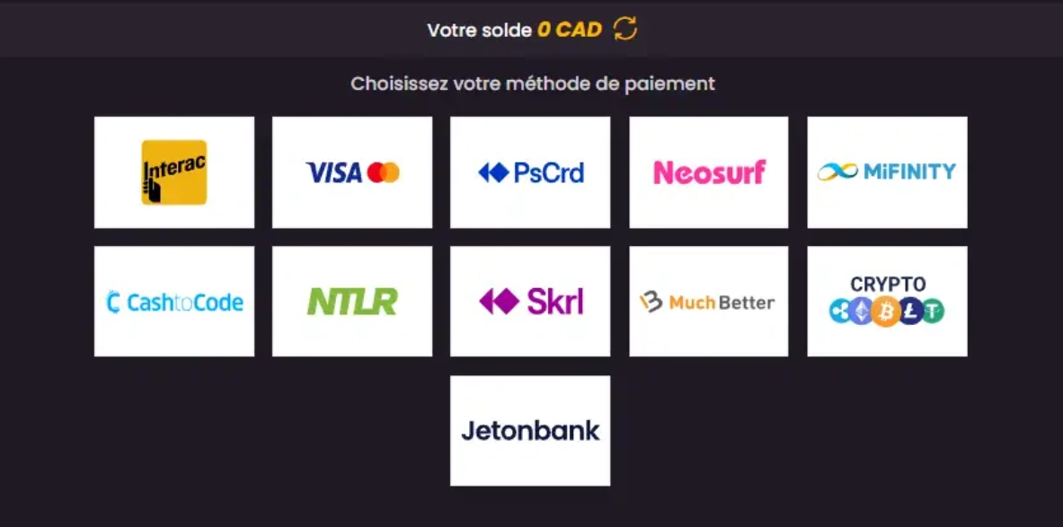 Méthodes de paiement dans les casinos en ligne au Canada